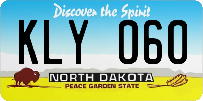 ND license plate KLY060
