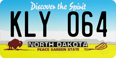 ND license plate KLY064