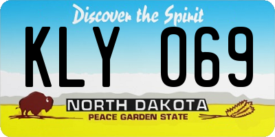 ND license plate KLY069