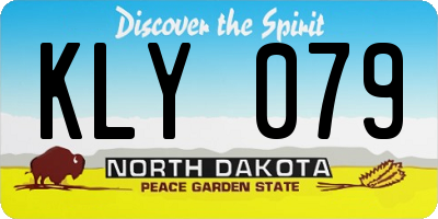 ND license plate KLY079