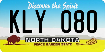ND license plate KLY080
