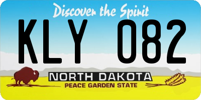 ND license plate KLY082