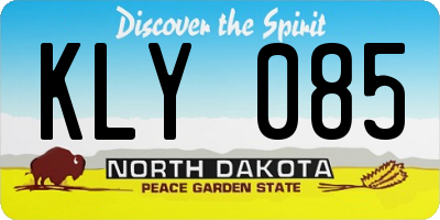 ND license plate KLY085