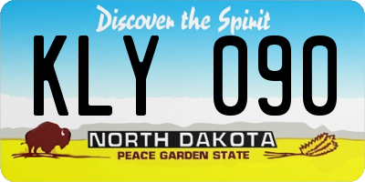 ND license plate KLY090