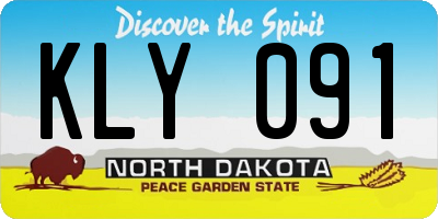 ND license plate KLY091