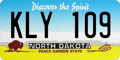 ND license plate KLY109