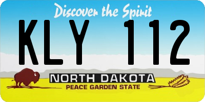 ND license plate KLY112