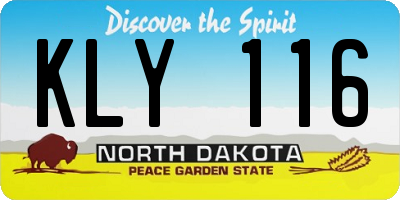 ND license plate KLY116