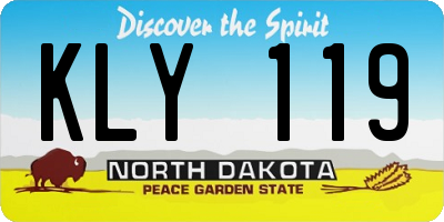 ND license plate KLY119