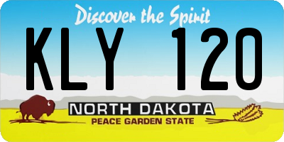 ND license plate KLY120