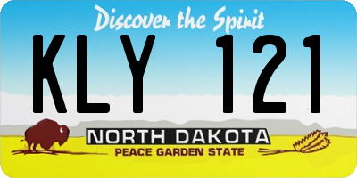 ND license plate KLY121