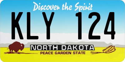 ND license plate KLY124