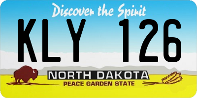ND license plate KLY126