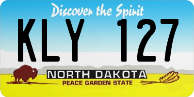 ND license plate KLY127