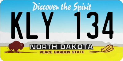 ND license plate KLY134