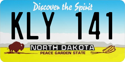 ND license plate KLY141