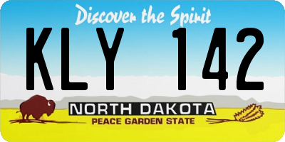 ND license plate KLY142