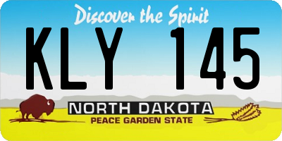ND license plate KLY145
