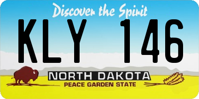 ND license plate KLY146
