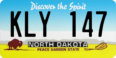 ND license plate KLY147