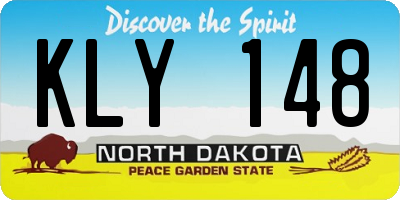 ND license plate KLY148
