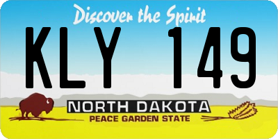 ND license plate KLY149
