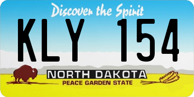 ND license plate KLY154