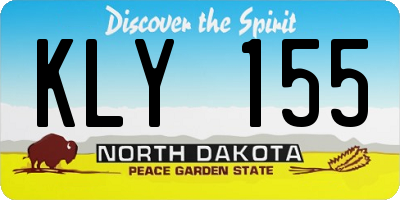 ND license plate KLY155