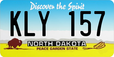 ND license plate KLY157