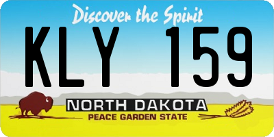 ND license plate KLY159