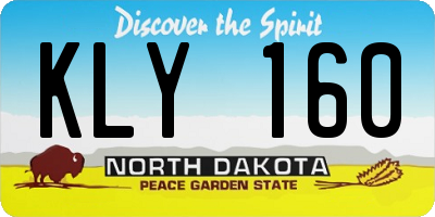 ND license plate KLY160