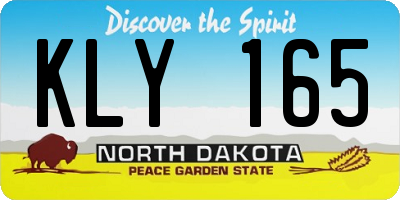 ND license plate KLY165