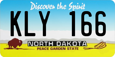 ND license plate KLY166