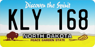 ND license plate KLY168