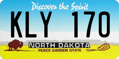 ND license plate KLY170