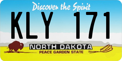 ND license plate KLY171