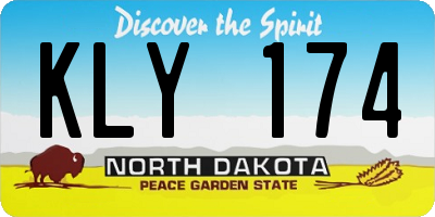 ND license plate KLY174