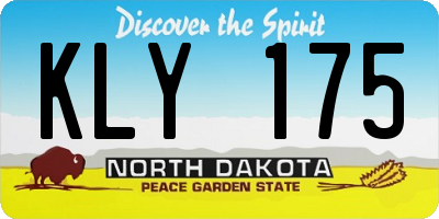 ND license plate KLY175
