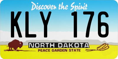 ND license plate KLY176