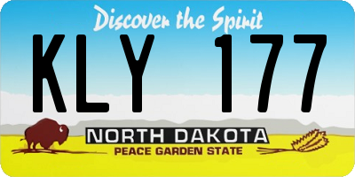 ND license plate KLY177