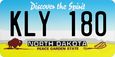 ND license plate KLY180