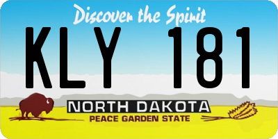 ND license plate KLY181