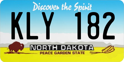 ND license plate KLY182