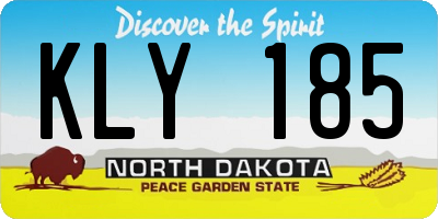 ND license plate KLY185