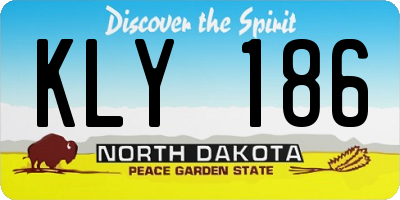 ND license plate KLY186