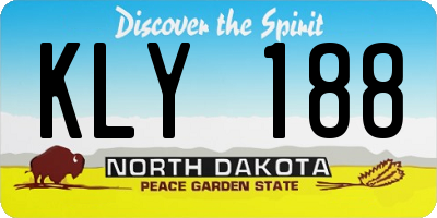 ND license plate KLY188