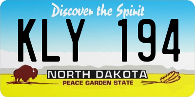 ND license plate KLY194