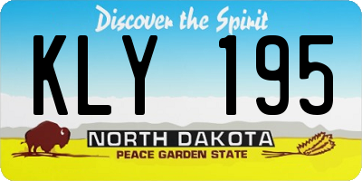 ND license plate KLY195