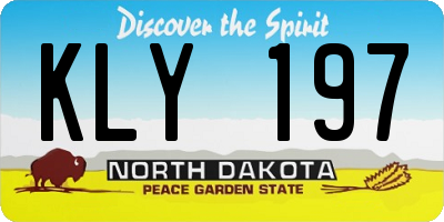 ND license plate KLY197