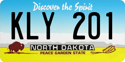ND license plate KLY201